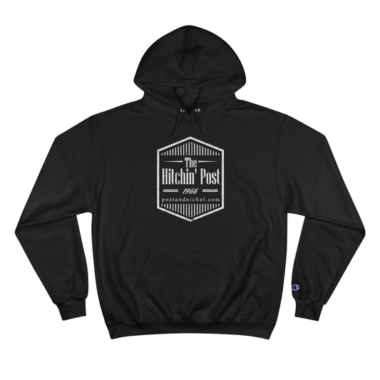 Hitchin' White Logo Champion Hoodie